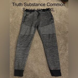 TRUTH SUBSTANCE COMMIN SENSE Gray Jogger Sweatpants SZ XXL